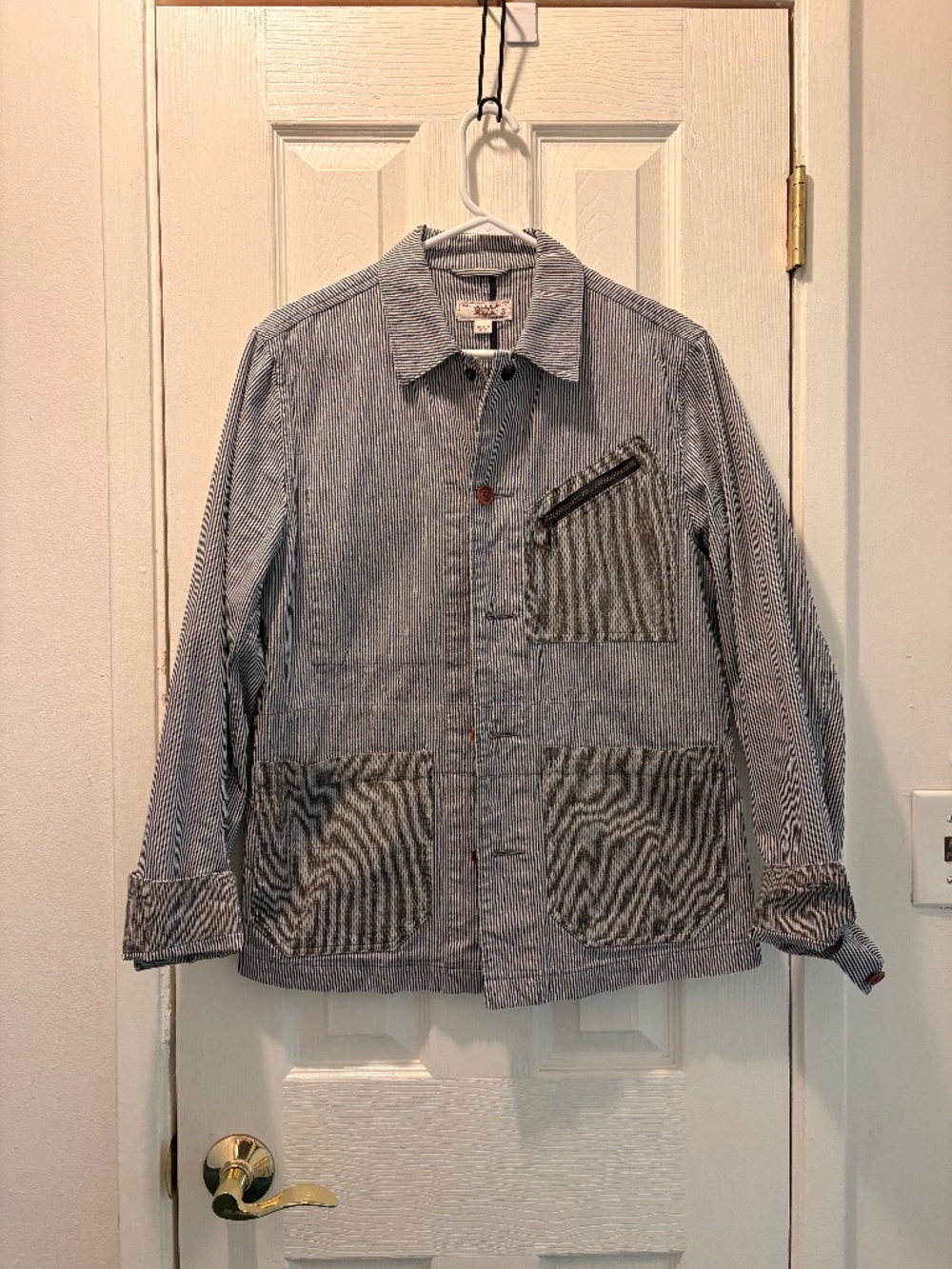 Men’s J. Crew Wallace Barnes Hickory Railroad Stripe Chore Jacket Small